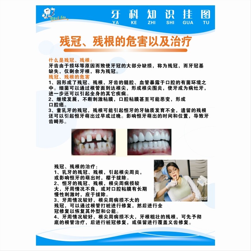 殘冠、殘根的危害