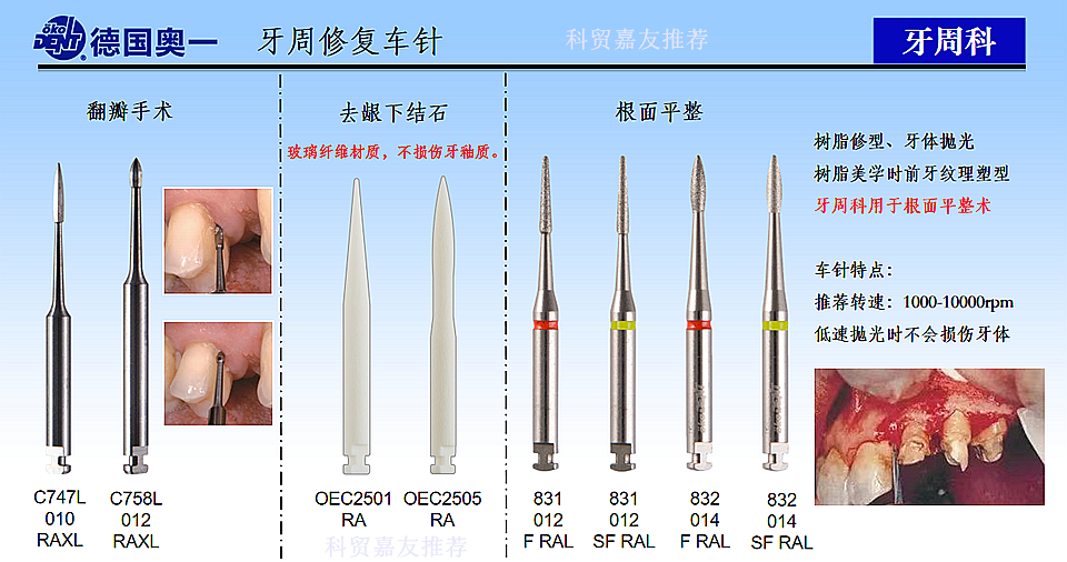 德國(guó)奧一牙周科車(chē)針